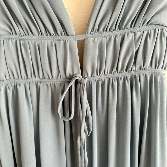 Lulu’s I'm All Yours Slate Blue Ruffled Maxi Dress Size Small - Picture 7 of 9